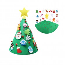 27.5inch Tall 3D DIY Felt Christmas Tree for Toddler Kids